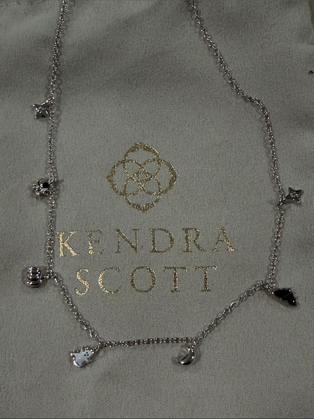 Kendra Scott Halloween charm necklace silver